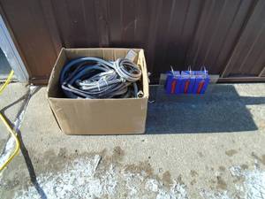 Box of new water supply lines braided for washing machinedishwashersink etc. Approx 8 - 10. As shown.