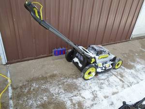 Ryobi 40 volt cordless lawnmower. Appears lightly used. No batterycharger. Unable to test. As shown.