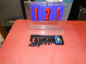 New 7 piece gear head flex & adapter set. As shown.