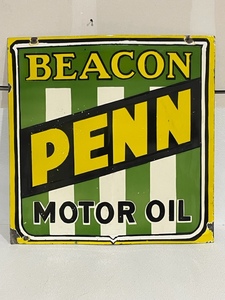lot 3 image: Penn Motor Oil Sign