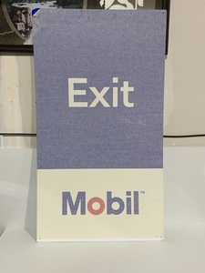 lot 7 image: Mobil Exit Metal Sign