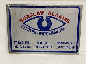 lot 17 image: Burglar Alarms Metal Sign