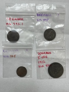 Vintage Denmark Coins