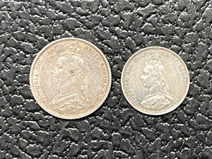 1887 Vintage Silver Coins