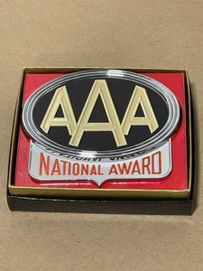 Vintage AAA National Award License Plate Topper