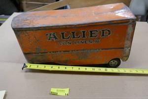Vintage Allied Van Lines toy trailer van