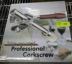 Counter mount wine bottle opener