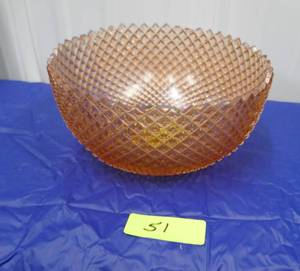 Pink Cut glass bowl
