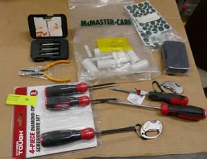 Lot of Rechargeable batteries, screwdrivers and more