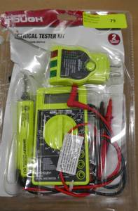 Electrical Tester Kit with multimeter, chirper, outlet tester with carrying case