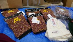 10 New UofM Boot Cuffs and 3 New Minnesota stocking hats