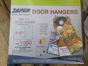 1000 Zapco Door Hangers...