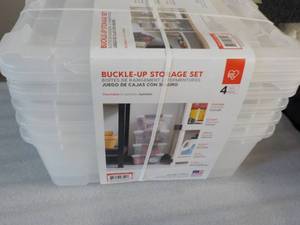 4 Pack Buckle Up Storage Plastic Se...
