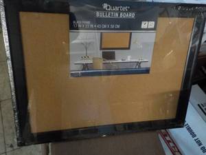Quartet Bulletin Board Black Frame ...