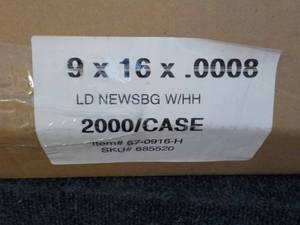 Case of 2000 9 x 16 Plastic Bags...
