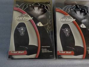 2 Tribal Skull Seat Covers...