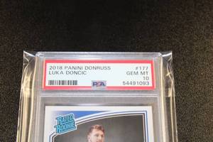 lot 3 image: 2018-19 Donruss Luka Doncic #177 Rookie Card PSA 10