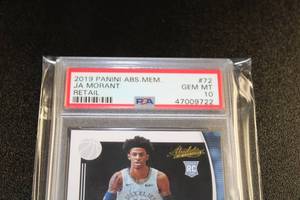 lot 5 image: 2019-20 Absolute Memorabilia Retail Ja Morant #72 Rookie Card PSA 10