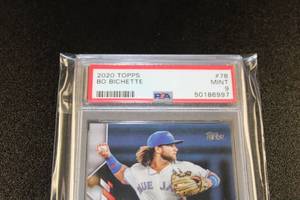 lot 9 image: 2020 Topps Bo Bichette #78 Rookie Card PSA 9