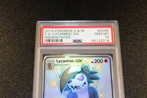 lot 23 image: 2019 Pokemon Sun & Moon Hidden Fates Lycanroc GX #SV66 PSA 10
