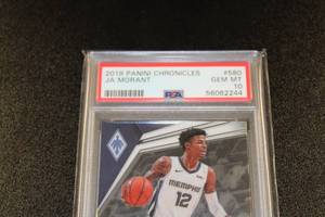 lot 30 image: 2019-20 Chronicles Phoenix Ja Morant #580 Rookie Card PSA 10