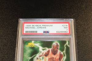 lot 35 image: 1995-96 Skybox Premium Michael Jordan #278 PSA 7