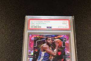 lot 38 image: 2019-20 Prizm Pink Ice Eric Paschall #279 Rookie Card PSA 9