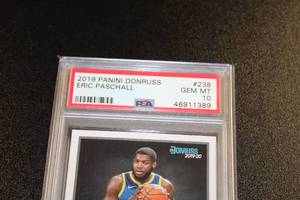 lot 40 image: 2019-20 Donruss Eric Paschall #238 Rookie Card PSA 10