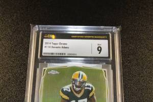 lot 48 image: 2014 Topps Chrome DaVante Adams #114 Rookie Card CSG 9