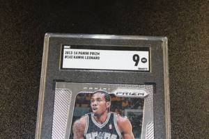 lot 53 image: 2013-14 Prizm Kawhi Leonard #143 SGC 9