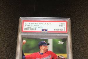 lot 78 image: 2018 Topps Pro Debut (Turned to Side) Royce Lewis #100 PSA 9