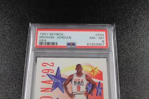 lot 86 image: 1991-92 Skybox Michael Jordan #537 PSA 8