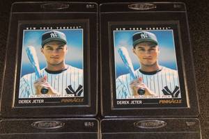 lot 94 image: 1993 Pinnacle Derek Jeter #457 Rookie Card Investment Lot  4 Rookie Cards