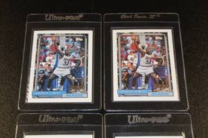 lot 95 image: 1992-93 Topps Shaquille ONeal #362 Rookie Card Investment Lot  4 Rookie Cards