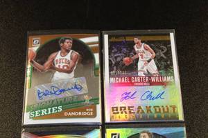 lot 108 image: Basketball Card Autograph Lot  4 Different Autograph Cards