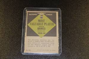 lot 116 image: 1961 Topps MVP Ernie Banks #485