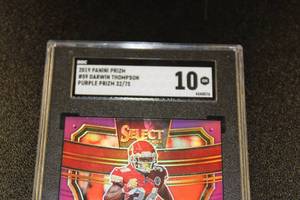 lot 152 image: 2019 Select Purple Prizm Darwin Thompson Rookie Card SGC 10 3275  Only 75 Exist