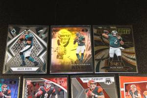 lot 153 image: 2020 Jalen Hurts & Joe Burrow Rookie Card Lot  7 Rookie Cards