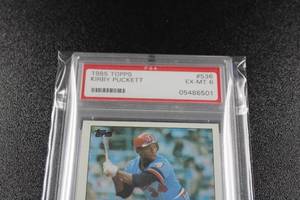 lot 203 image: 1985 Topps Kirby Puckett #536 Rookie Card PSA 6
