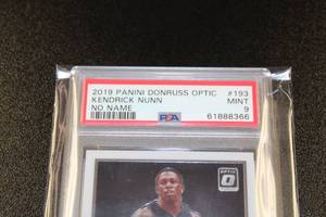 lot 218 image: 2019-20 Donruss Optic Kendrick Nunn #193 Rookie Card PSA 9