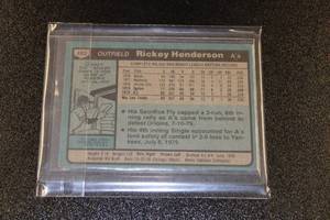 lot 234 image: 1980 Topps Rickey Henderson #482 Rookie Card  Low Grade