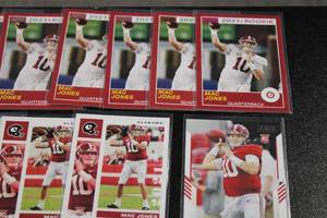 lot 241 image: Mac Jones Football Card Rookie Lot  31 Rookie Cards ALL ROOKIES