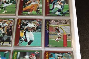 lot 275 image: 1997 Topps Chrome Football Complete Set In BinderPages  Tony Gonzalez Rookie Card