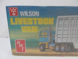 Larger Vintage AMT Wilson Livestock Van Semi Trailer