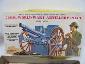 Vintage Model Kit - 75mm WWI Artillery Piece