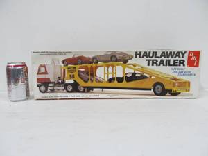 Large Vintage AMT Haulaway Trailer Car Carrier Auto Transporter