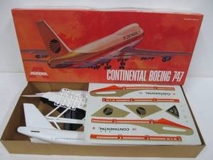 Vintage Aurora Continental Boeing 747
