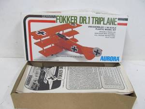 Vintage Aurora German Fokker DR.1 Triplane