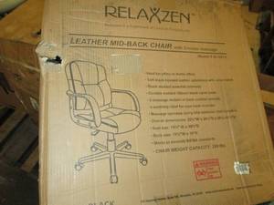massage mid-back leather task chair...