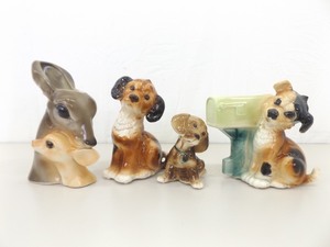 Lot of Royal Copley Spaniels, Deer Planters and Figures